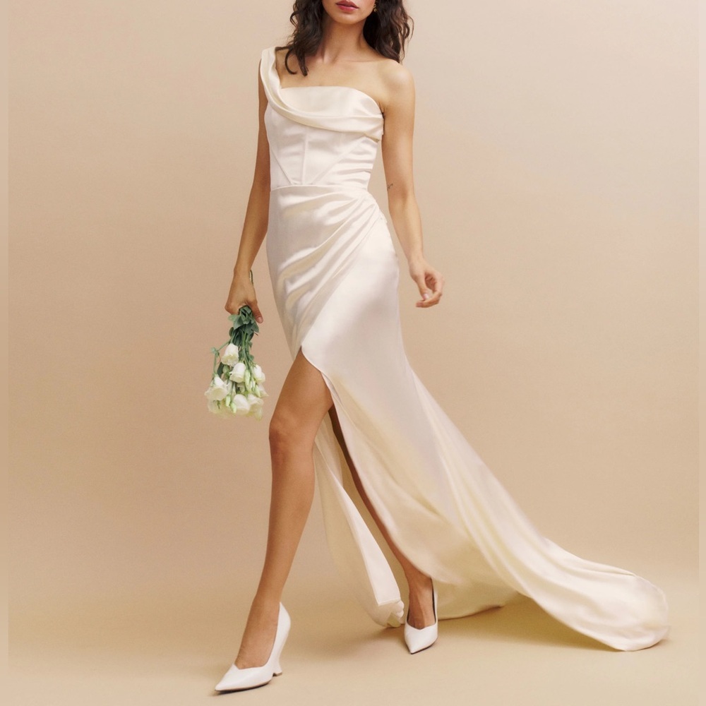 Reformation Elsa Wedding Dress Bridal Gown in Ivory NWT